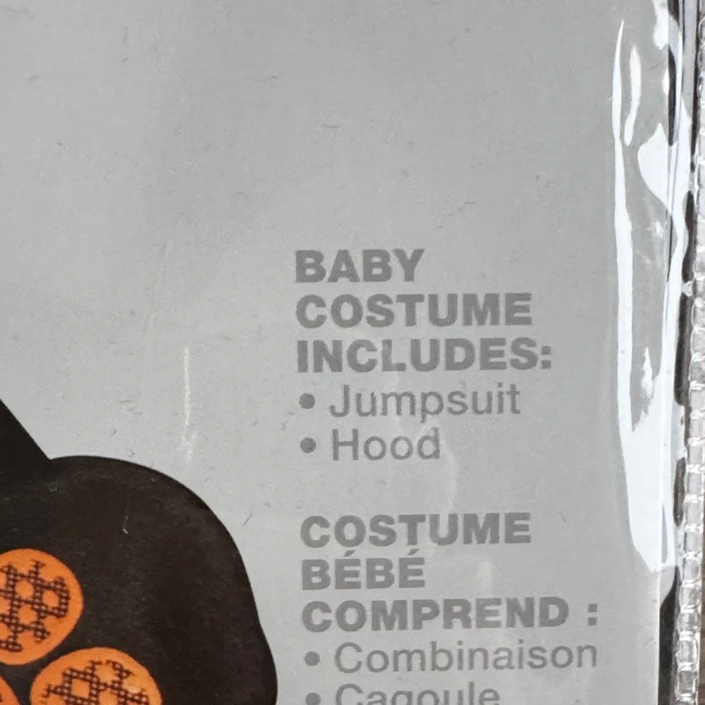InCharacter Mini Meow Baby Costume - Black and Orange